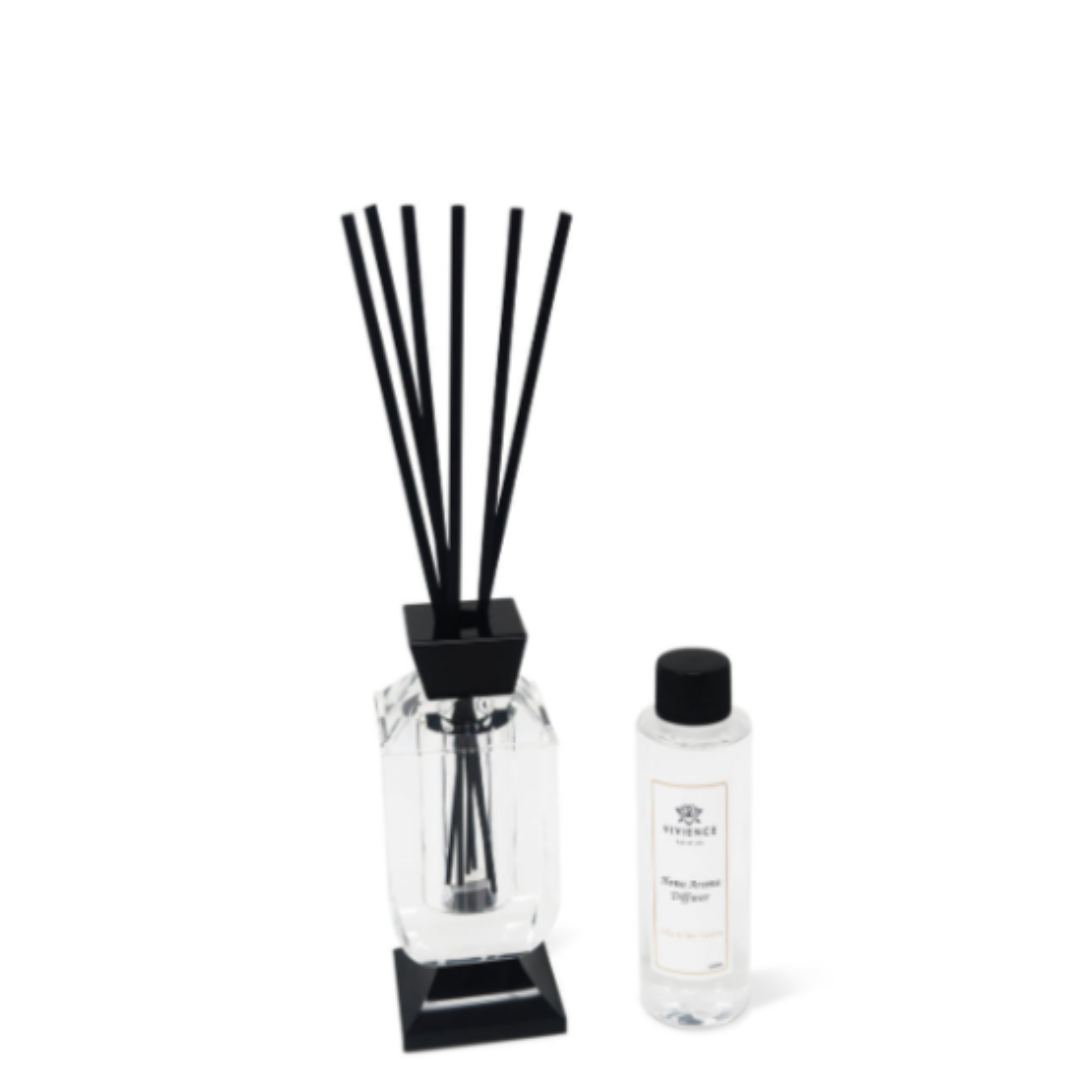 CRYSTAL DIFFUSER WITH BLACK ACCENTS