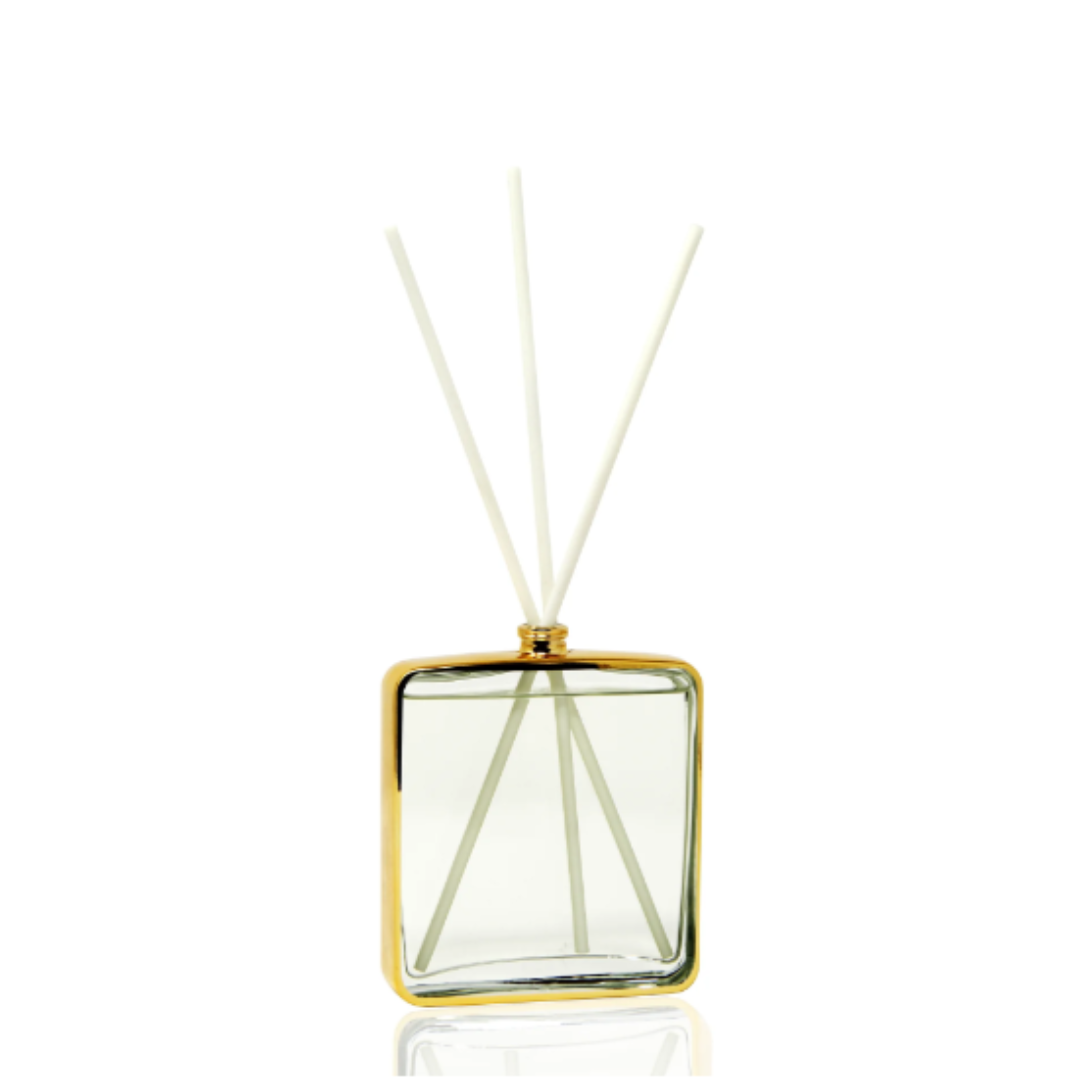 GOLD FRAMED SQUARE SHAPED DIFFUSER-LILY OF VALLEY