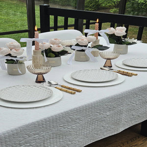 WILLOW QUILTED TABLECLOTH