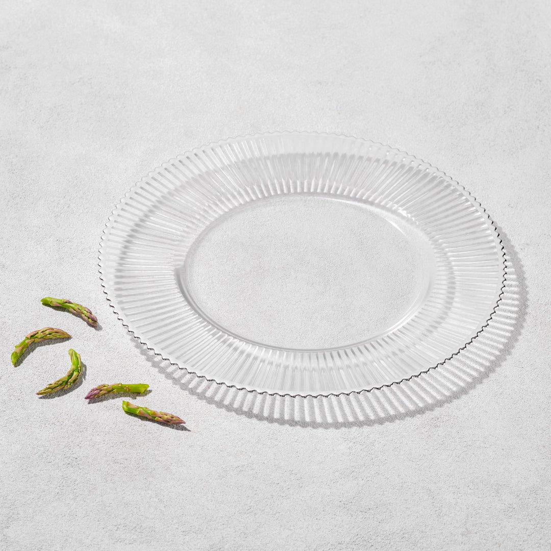 MELODY RIBBED GLASS CHARGER