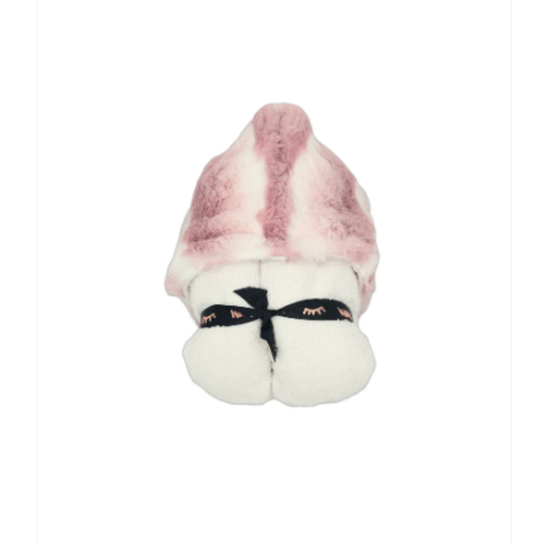 CHINCHILLA MAUVE HOODED TOWEL