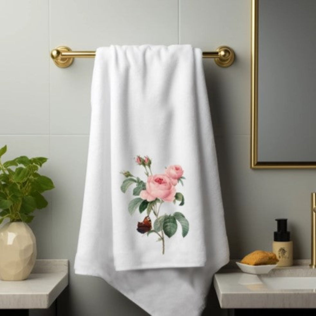 ELEGANT PINK ROSE TOWEL
