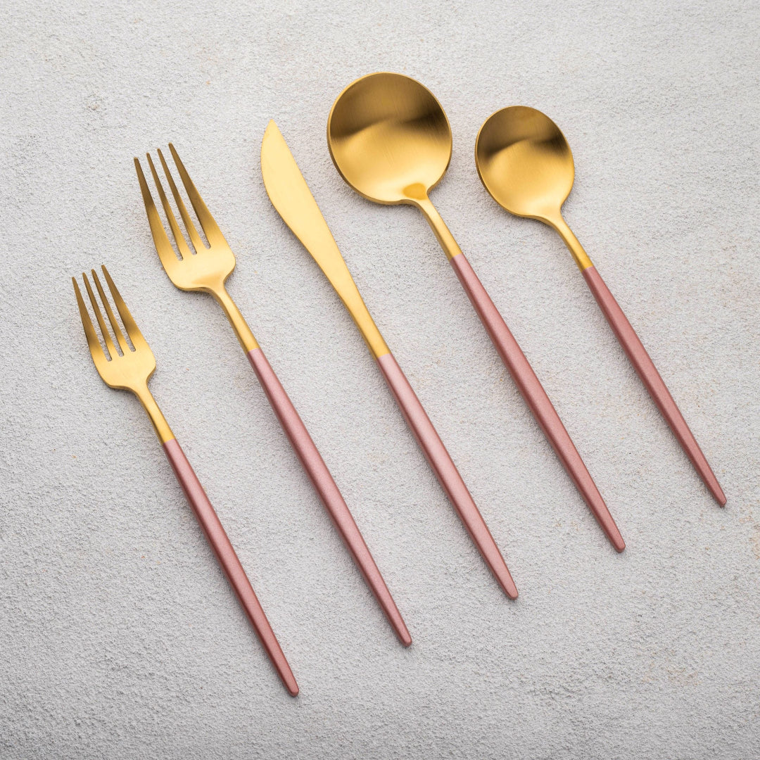 VIKKO DINE-VERA BRUSHED PINK/GLD 18/10 20 PC F/W