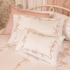 AURA HOME PETITE BELLE LAFAYETTE POWDER EMBROIDERED DUVET SET 4PC