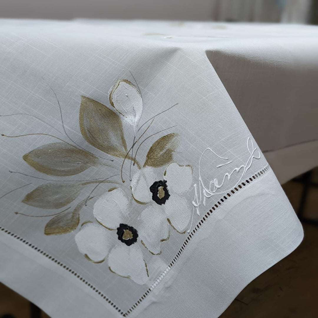 HAND PAINTED TABLECLOTH