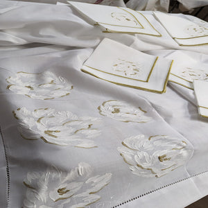 HAND PAINTED TABLECLOTH