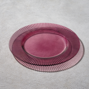 FOREST RIBBED GLASS CHARGER