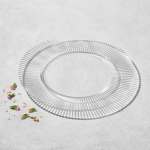 FOREST RIBBED GLASS CHARGER