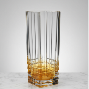 SQUARE VASE W/ DIAMOND CUT