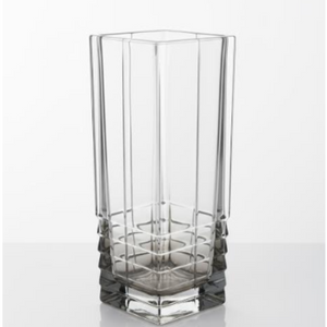 SQUARE VASE W/ DIAMOND CUT