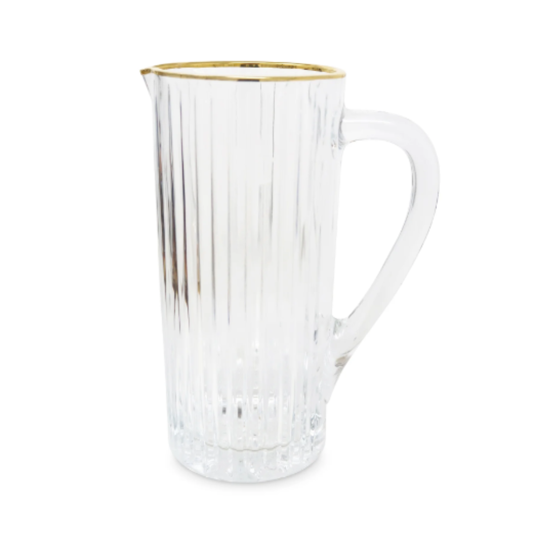 LINEAR DESIGN W/ GOLD RIM PUTCHER