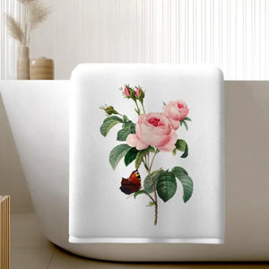 FLORAL TOWEL: CABBAGE ROSE