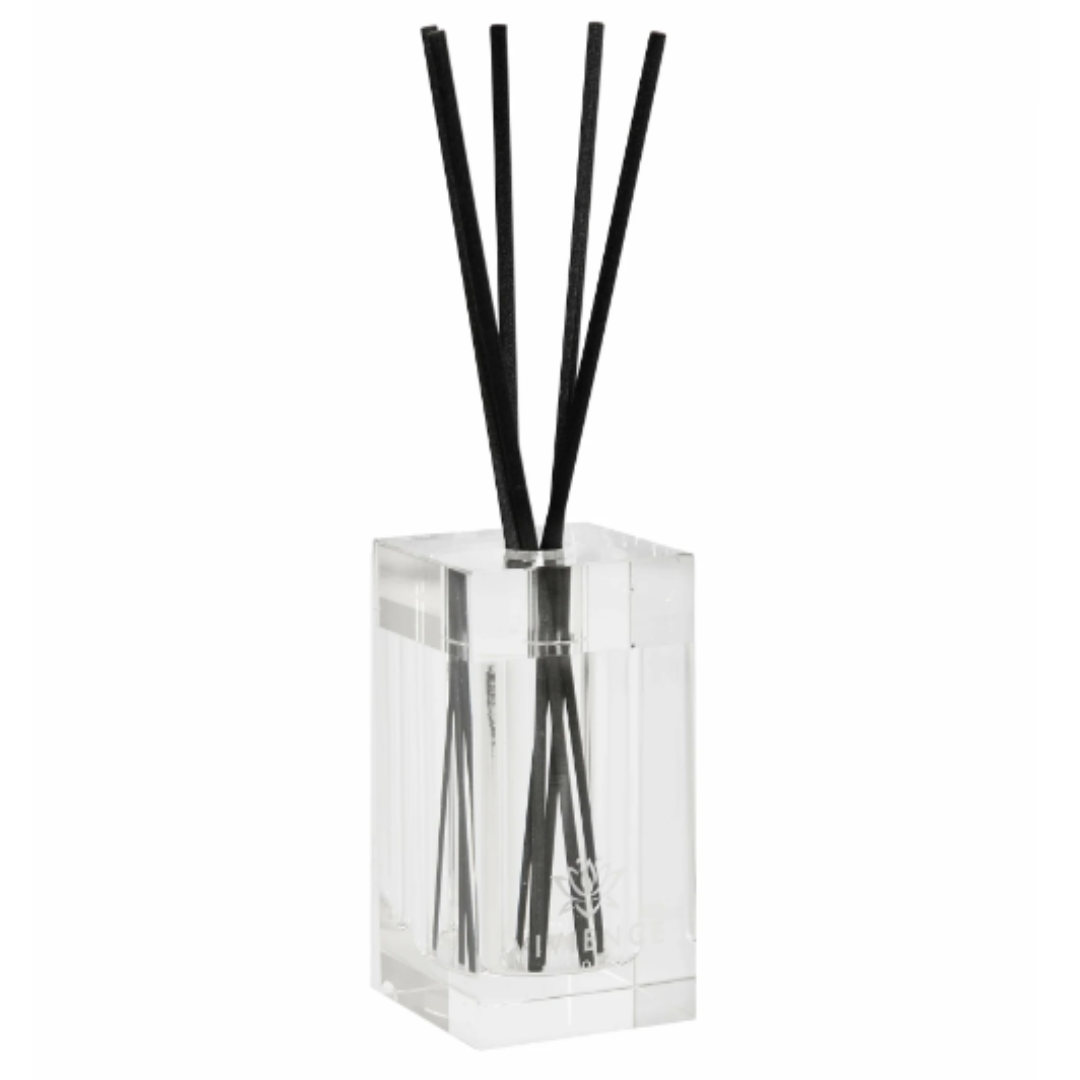 SQUARE TALL CLEAR DIFFUSER - 2.25" X 4" - LILY OF THE VALLEY