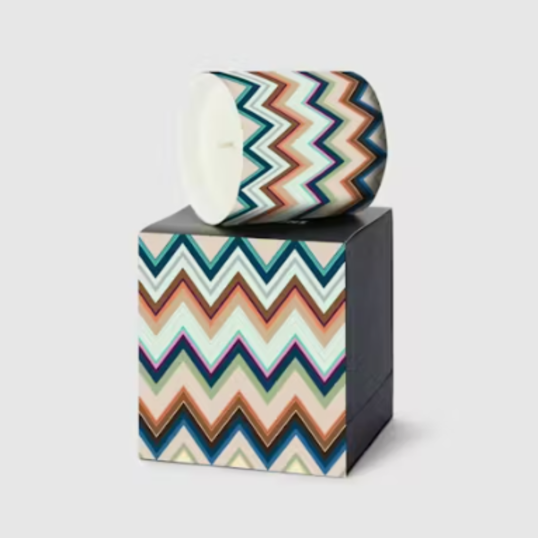 AGADIR GLASS CANDLE HOLDER DECORATED WITH SCENTED CANDLE