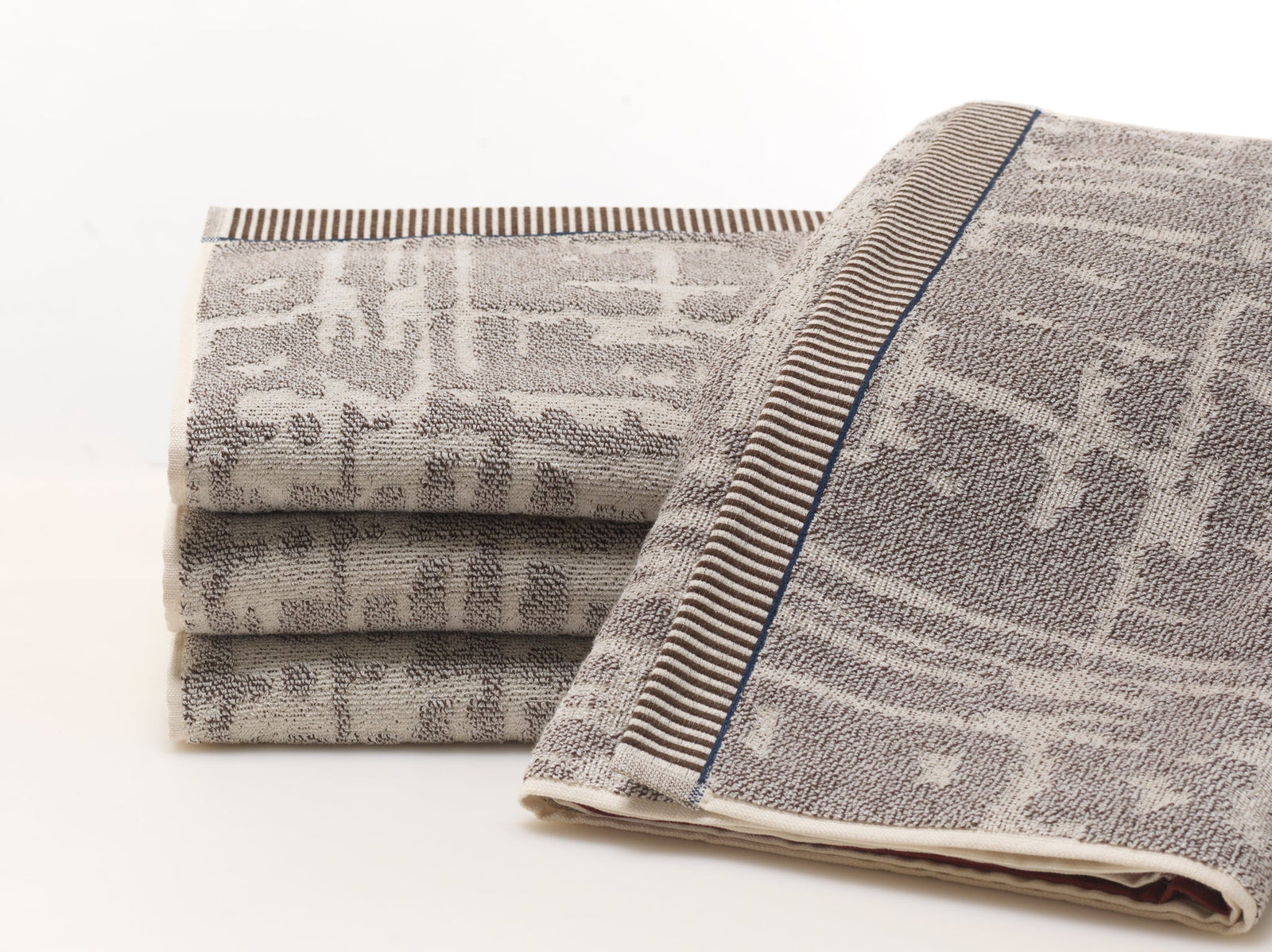 DUBAI HAND TOWEL BROWN/IVORY