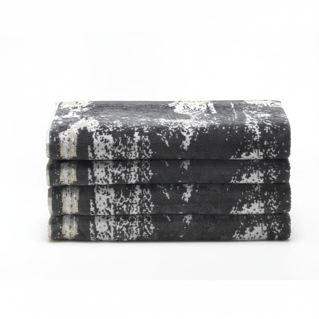 ONYX GREY/GOLD HAND TOWEL