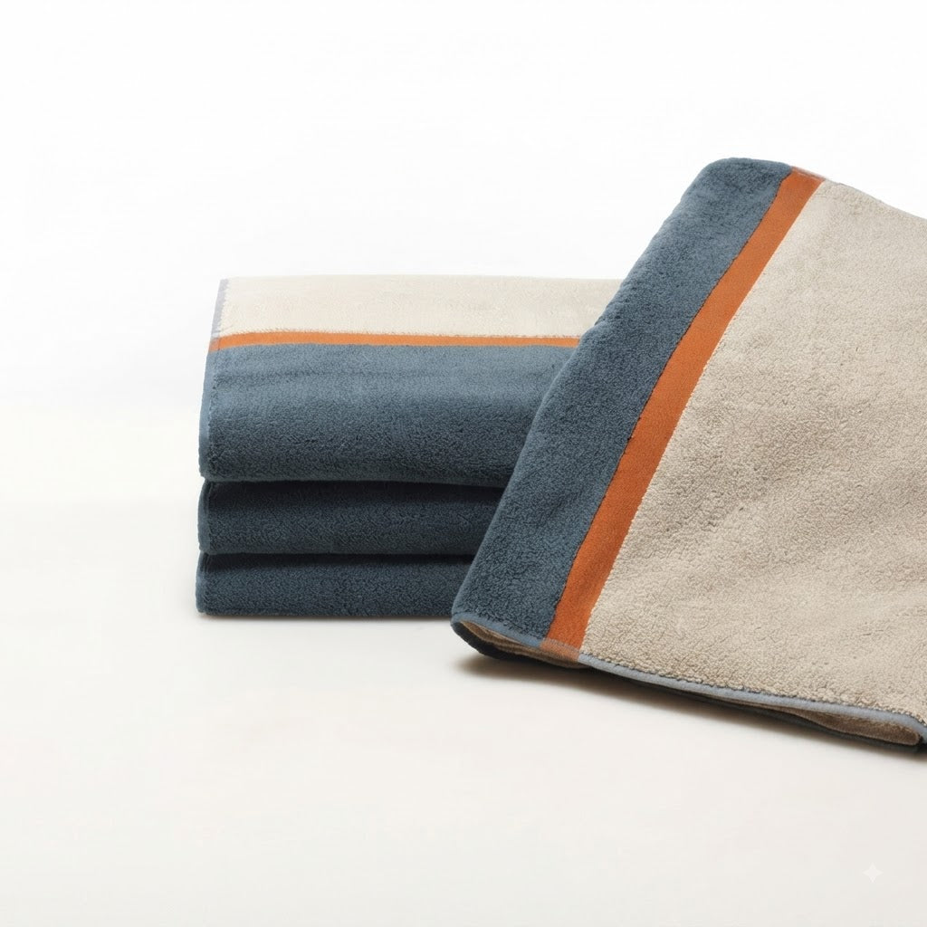COLOR BLOCK HAND TOWEL
