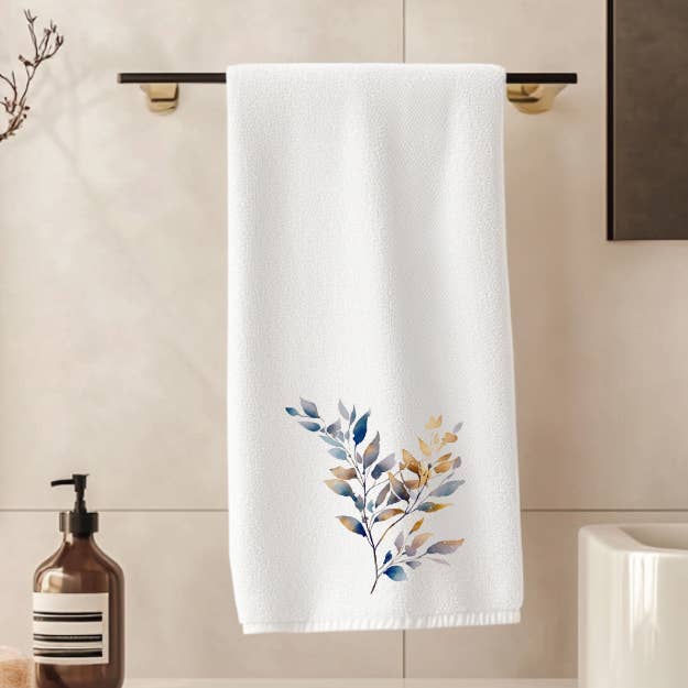 BLUE & GOLD BOTANICAL ELEGANT TOWEL