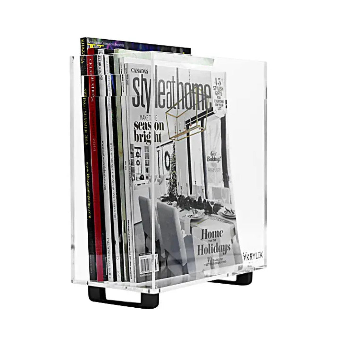 SLIM MAGAZINE HOLDER HAND CRAFTED ACRYLIC