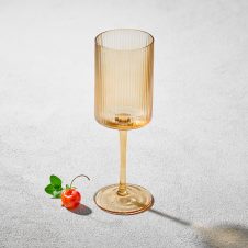 VIKKO - MALIBU, RIBBED WINE GLASS 11 OZ