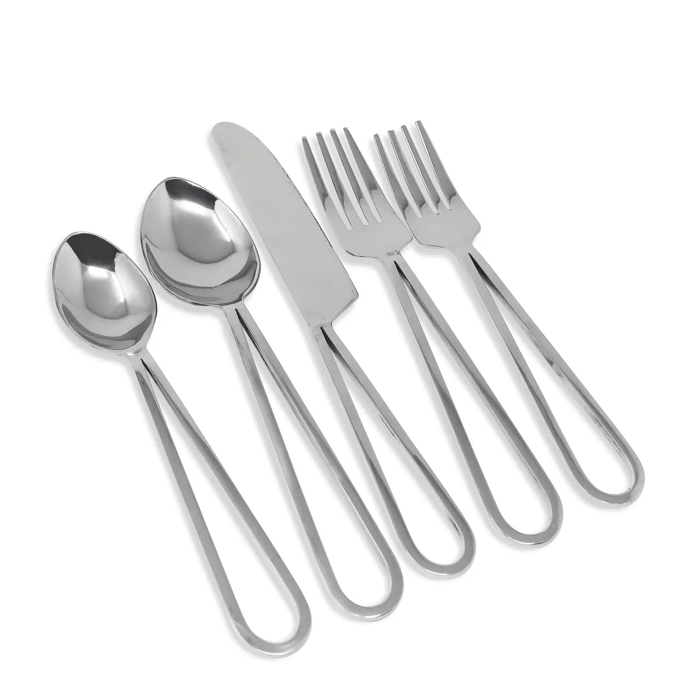 LOOP FLATWARE 20 PC SET SLVR