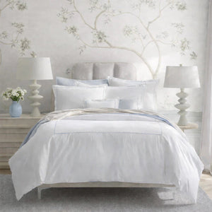 DH SCALLOP HOTEL LINEN SET BLUE 4PC