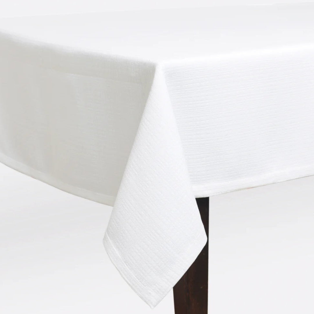 GRID JOVITA WHITE TABLECLOTH