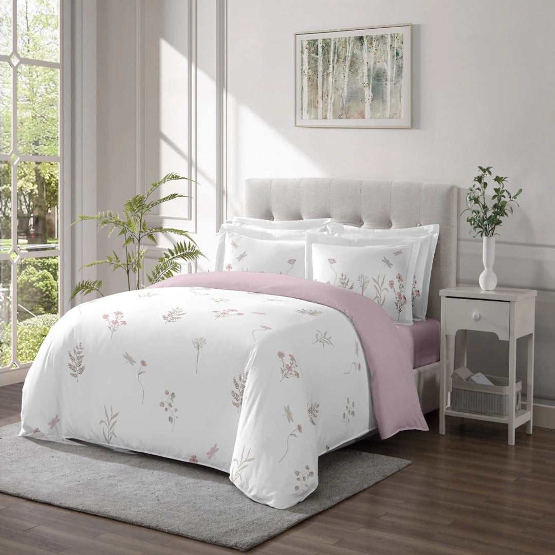 MASTERTEX WILD FLOWERS PINK DUVET SET 8PCS