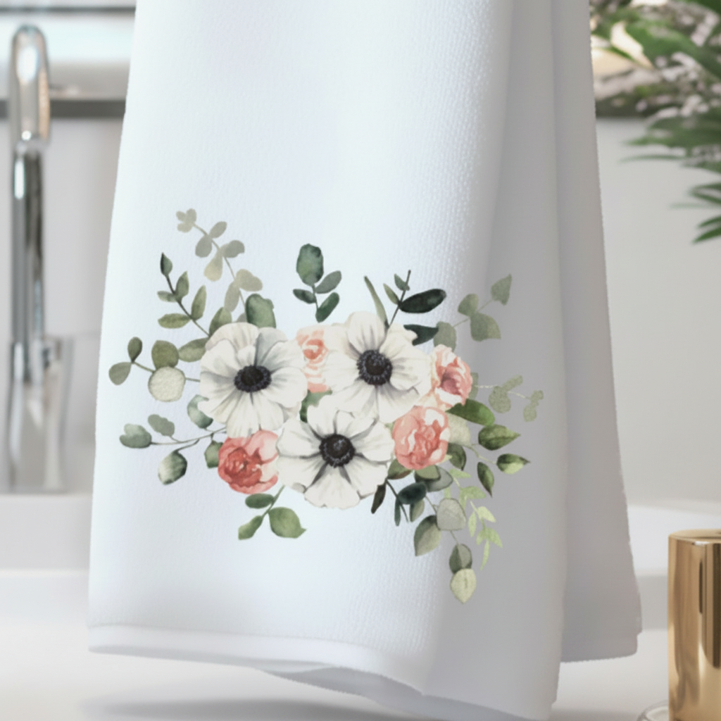 LUXURY FLOWER TOWEL - ANEMONE