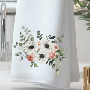 LUXURY FLOWER TOWEL - ANEMONE