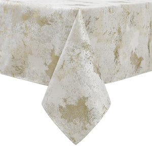 JAQUARED WHITE GOLD TREE  TC1329 TABLECLOTH 70X108