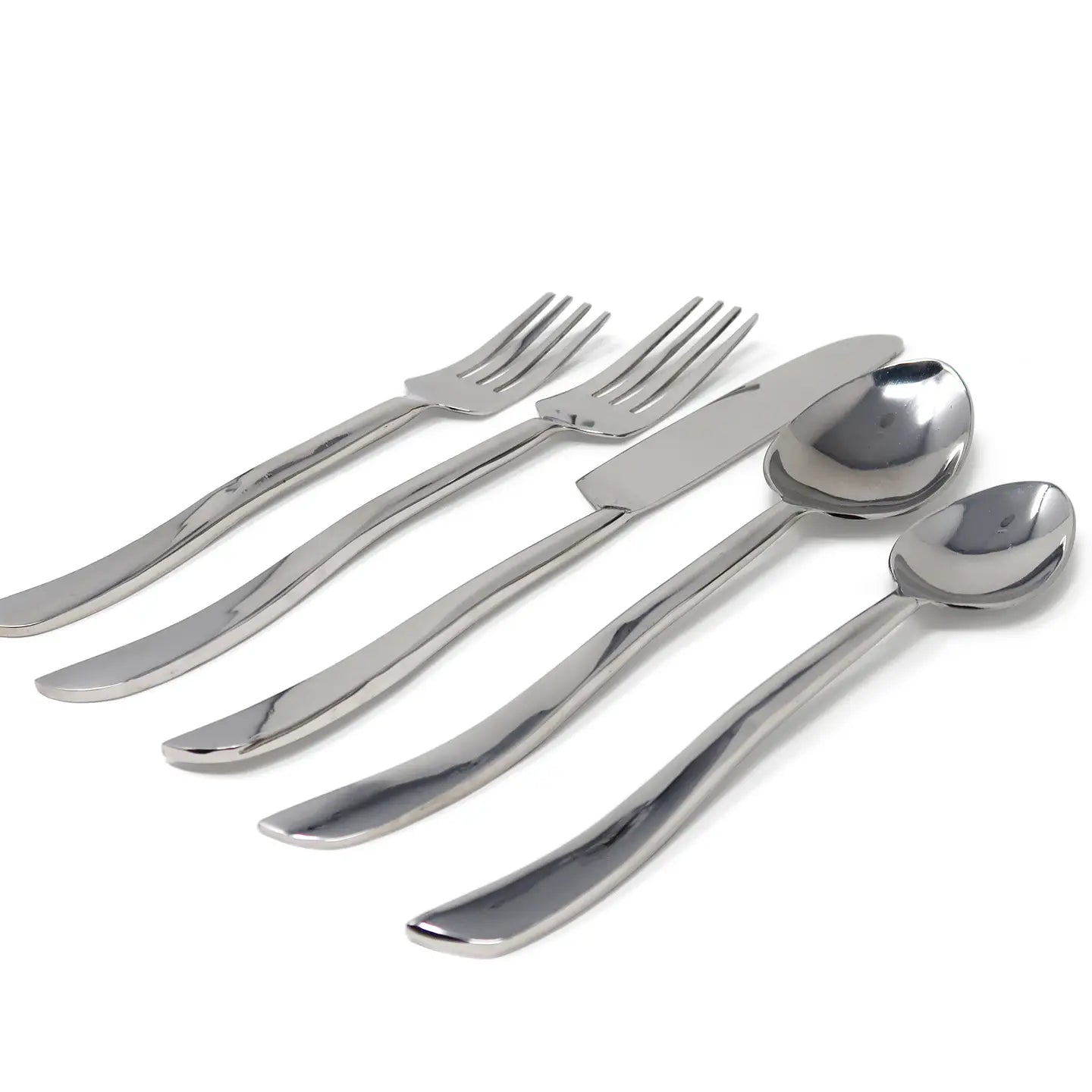 SWIVELED FLATWARE 20 PC SET SLVR