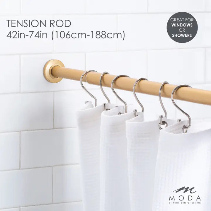 DRAPER SHOWER CURTAIN TENSION ROD- GOLD
