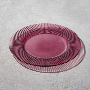 FOREST RIBBED GLASS CHARGER