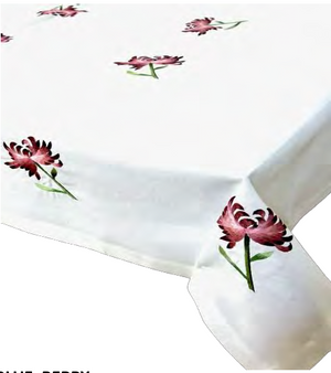 SPILLPROOF LINEN FLOWER TABLECLOTH