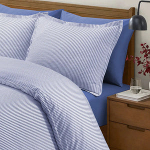 AURA HOME SEER SUCKER DUVET SET 4PC