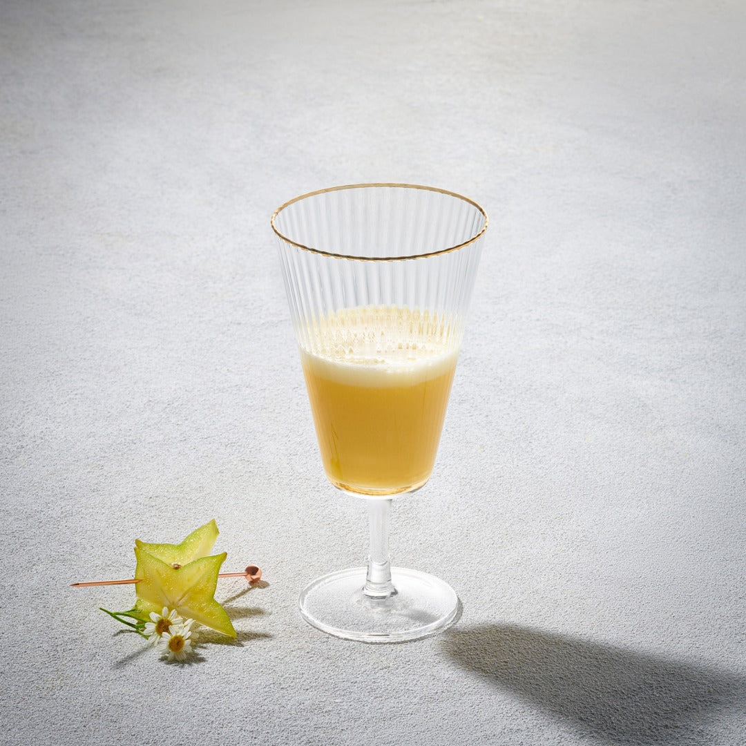 OPTIC, WATER GLASS GOLD RIM 13 OZ 6 PCK