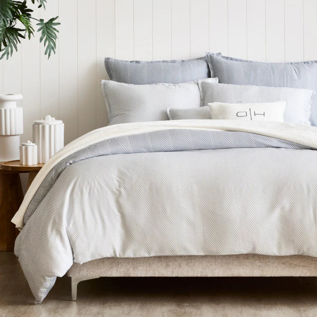 DH LEZE BLUE LINEN SET 4PC