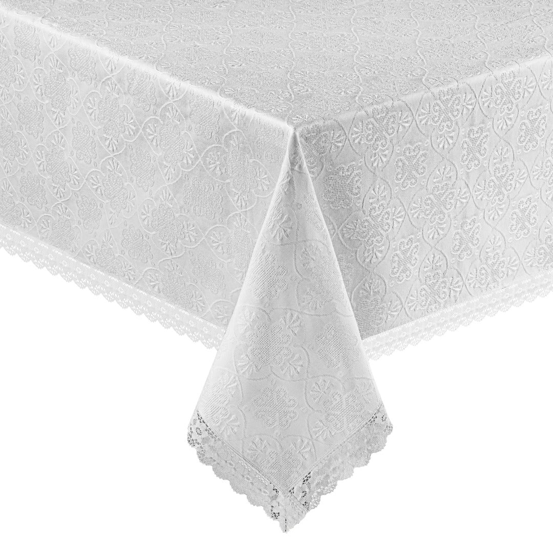RK WAFFLE FLORAL DESIGN TABLECLOTH