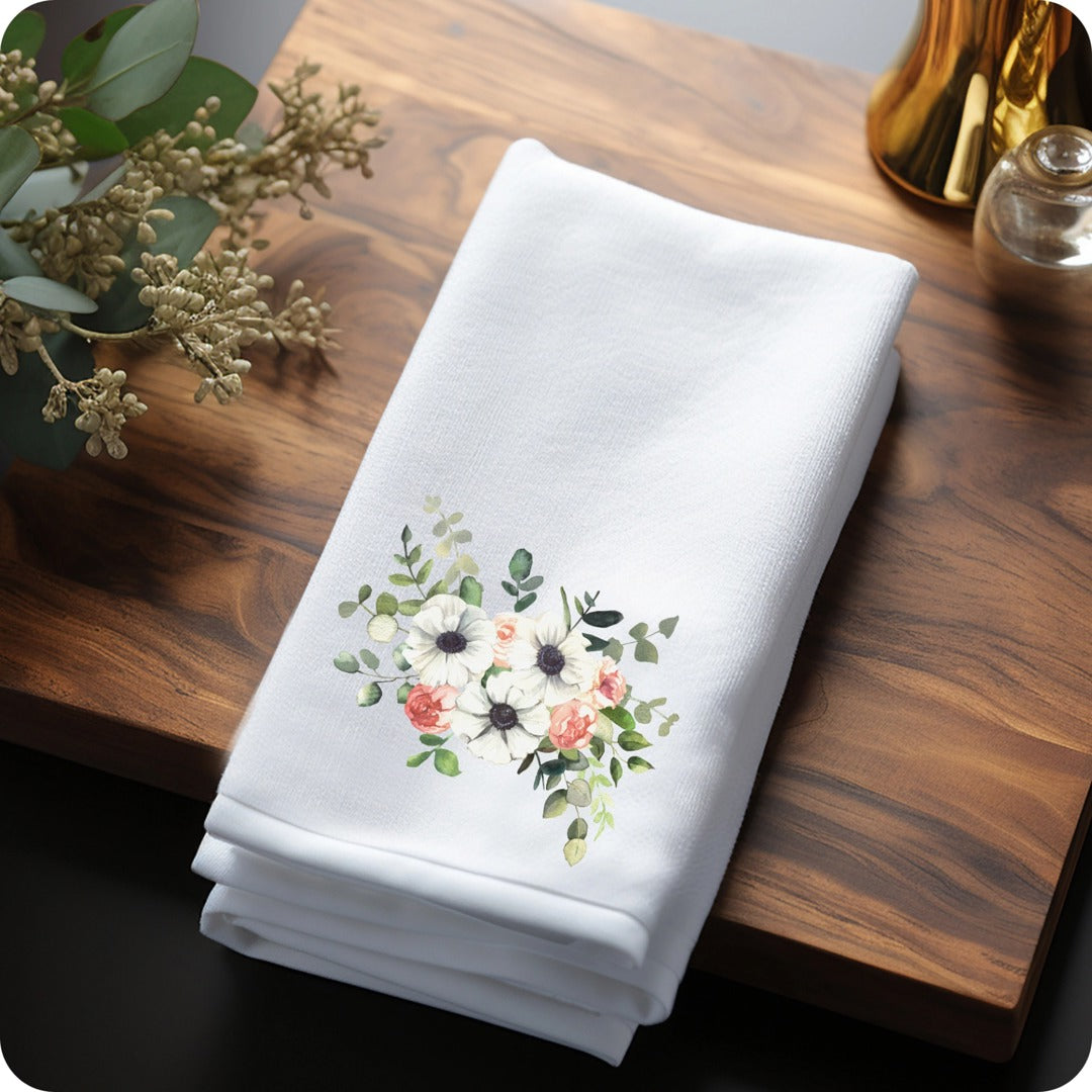 LUXURY FLOWER TOWEL - ANEMONE