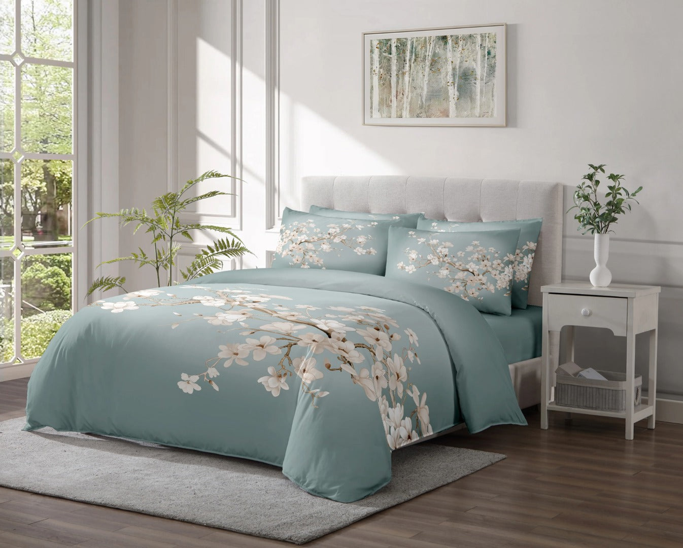 MASTERTEX ENCHANTED TEAL DUVET SET 8PCS