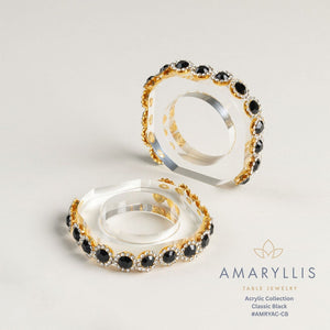 AMARYLLIS ACRYLIC NAPKIN RINGS