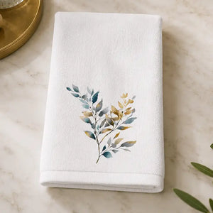 BLUE & GOLD BOTANICAL ELEGANT TOWEL
