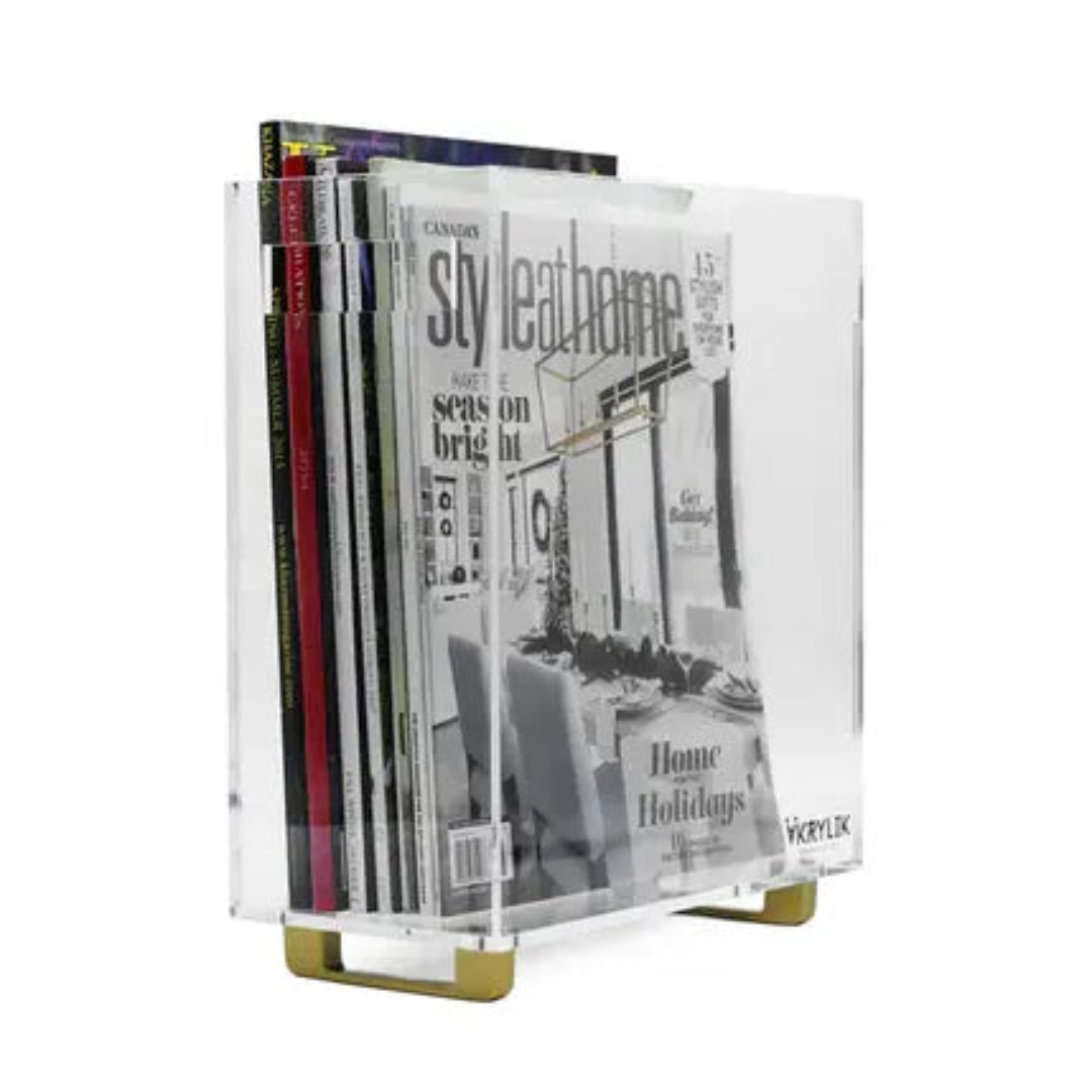 SLIM MAGAZINE HOLDER HAND CRAFTED ACRYLIC