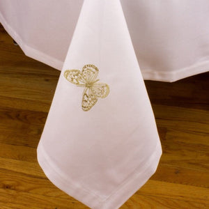 LEE AVENUE FIORE BUTTERFLY GOLD/SILVER TABLECLOTH