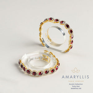AMARYLLIS ACRYLIC NAPKIN RINGS