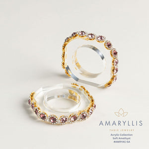 AMARYLLIS ACRYLIC NAPKIN RINGS