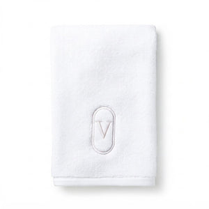 DH OVAL MONOGRAM EMBROIDERED FINGERTIP TOWEL
