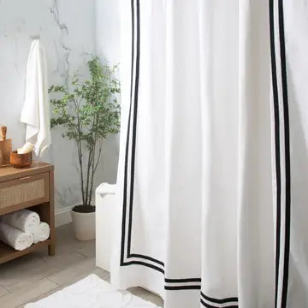 BORDER SHOWER CURTAIN