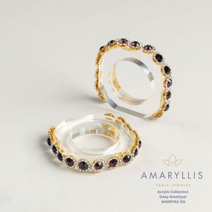 AMARYLLIS ACRYLIC NAPKIN RINGS
